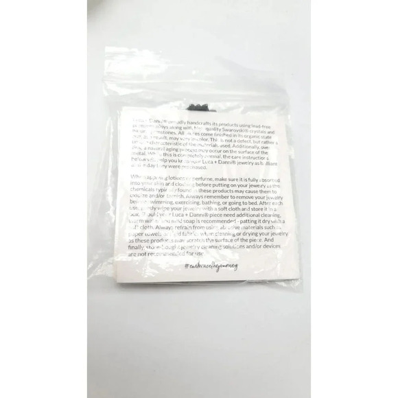 Luca + Danni Bangle Bracelet Lotus Flower Charm Born In USA Retired Silver Tone - Picture 6 of 6